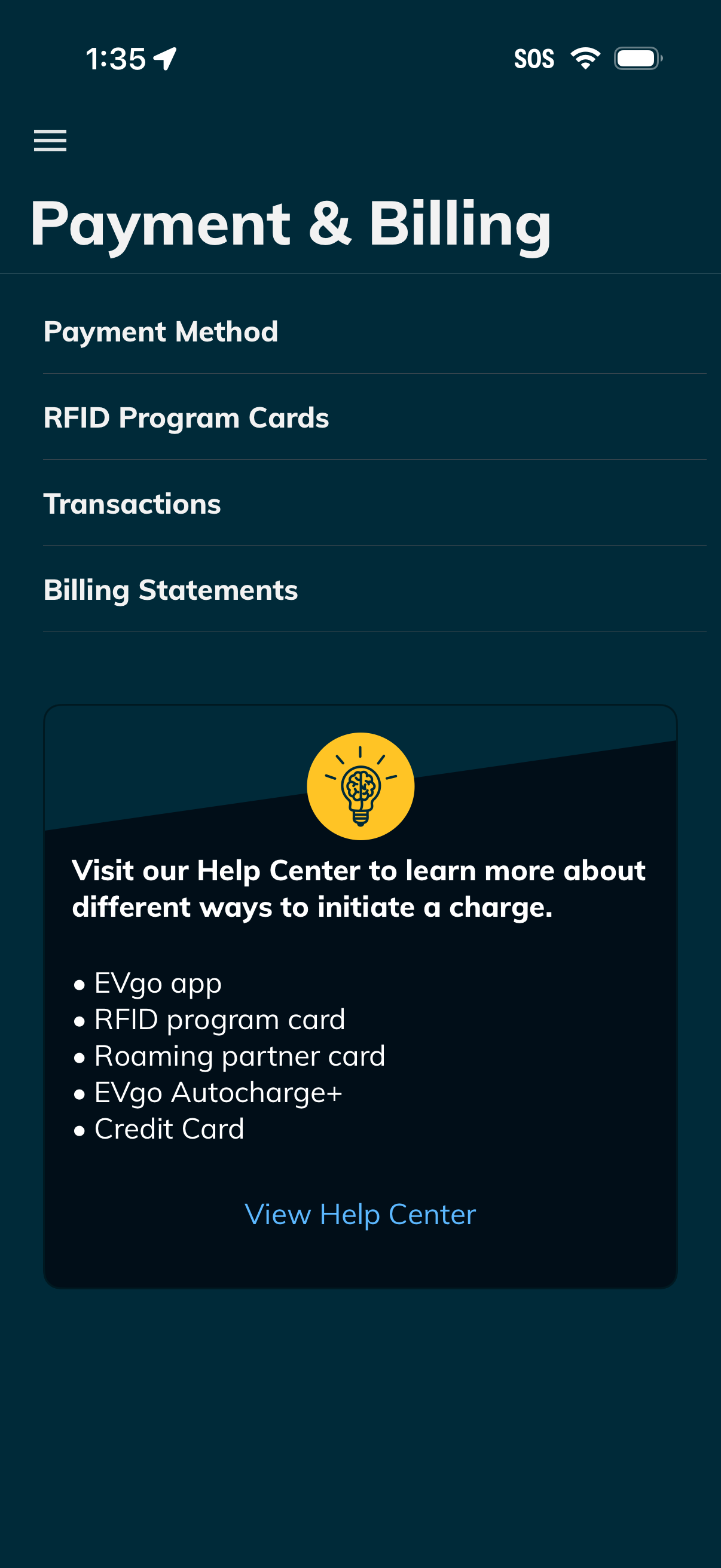 EVgo checkout screenshot